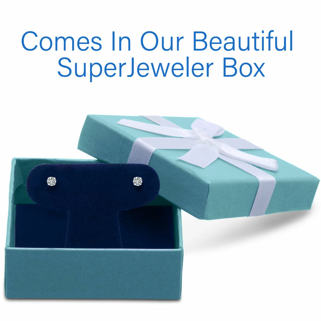 New π Monary 1/2 Carat Round Moissanite Stud Earrings in White Gold Filled for π© women π - Image 3