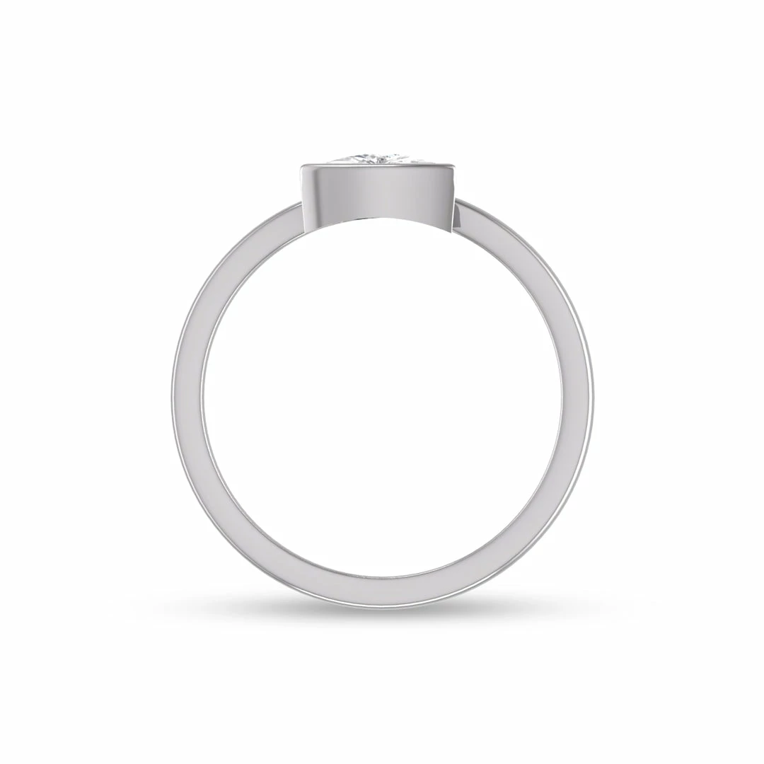 Deals β Monary Lab Grown 1 CTW Trillion Bezel Solitaire Diamond Ring in 14K White Gold for π© women β - Image 4
