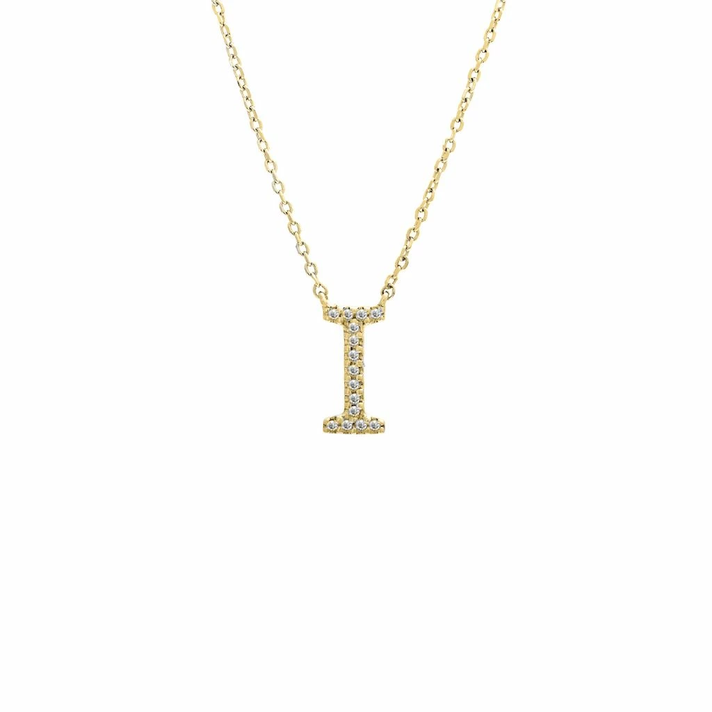 Brand new π Monary Silver Diamond Initial "I" Necklace W/18k Yg Plate for π© women β