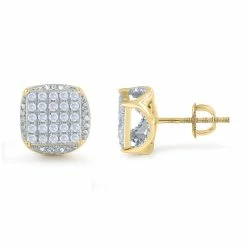 Discount ⌛ Monary 10K Yellow Gold Earrings with 0.26 ct. Diamonds for 👩 women 💯