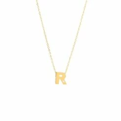 Buy 😍 Monary 14k Yg Initial R W/ Diamond And Chain (16+2") for 👩 women 🎉
