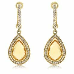 Best reviews of 😀 Monary Orange Citrine & Diamond Dangle Earrings Set in 14K Yellow Gold for 👩 women 🛒