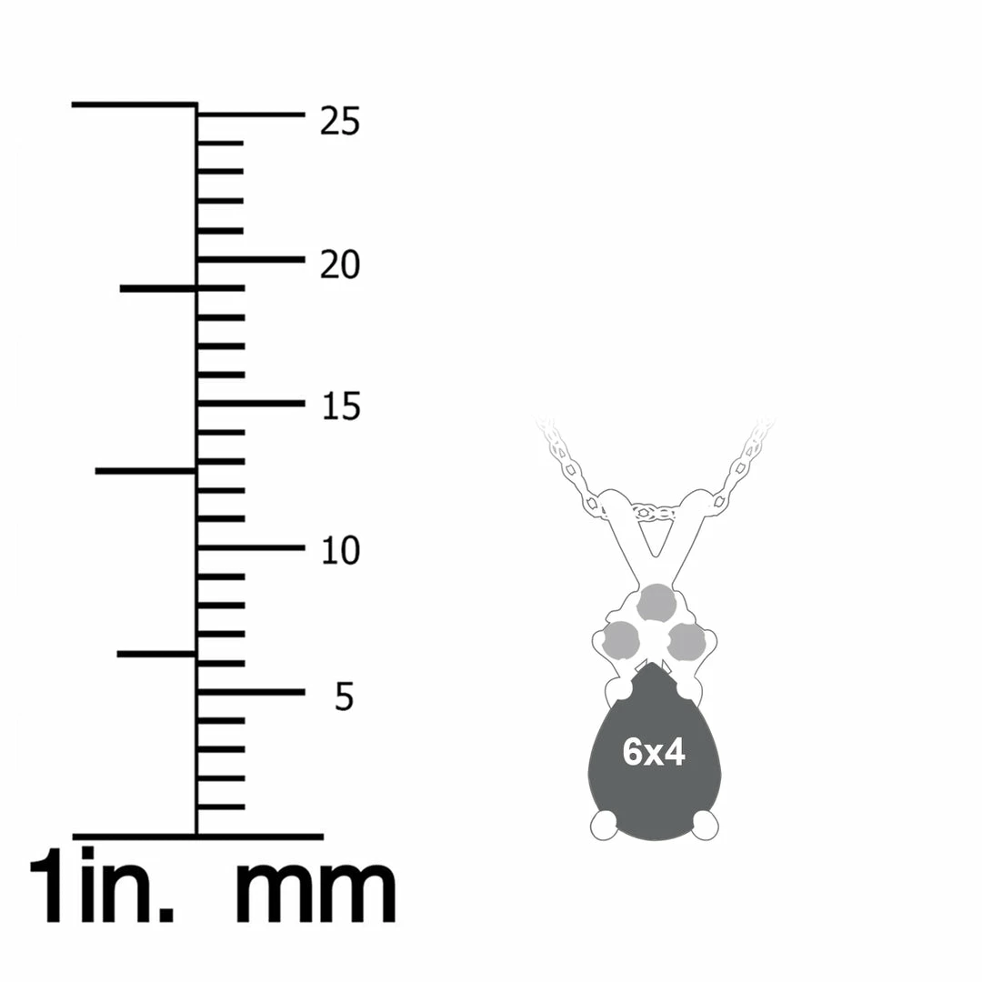 Budget π Monary 14K Yellow Gold 6x4MM Pear Sapphire and Diamond Pendant for π© women β¨ - Image 3