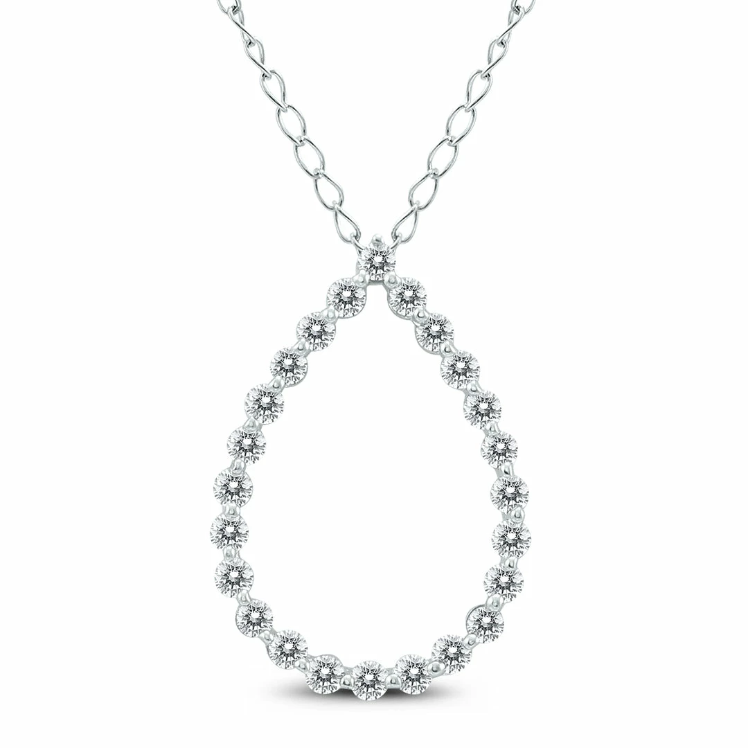 Brand new π₯ Monary 1/4 Carat TW Diamond Tear Drop Pendant in 14K White Gold for π© women β€οΈ