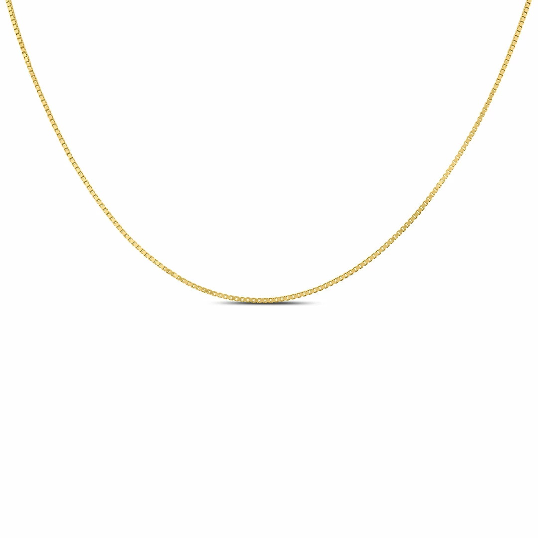 Promo π Monary 14K Yellow Gold 1.1mm Shiny Square Link Classic Box Chain with Lobster Clasp - 18 Inch for π© women π - Image 2