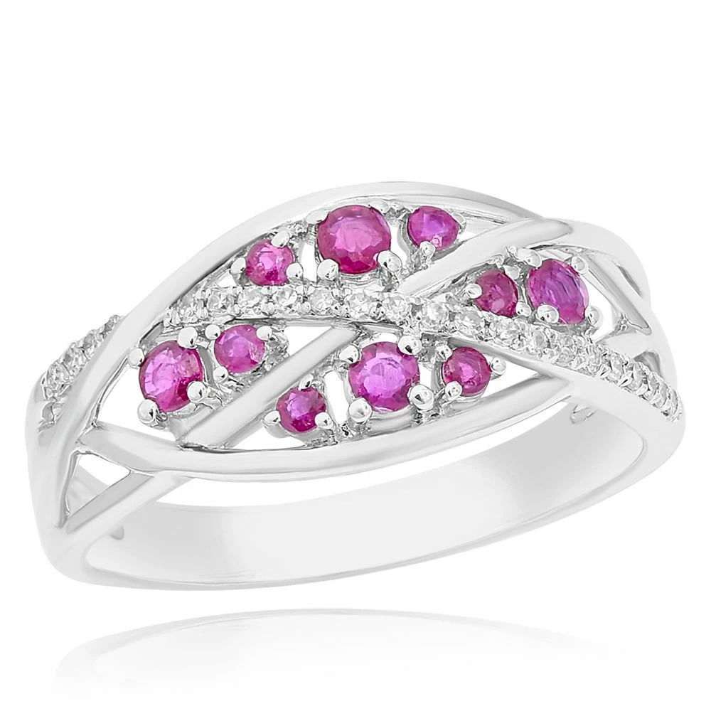 Brand new π Monary Red Ruby & Diamond Ring for π© women π