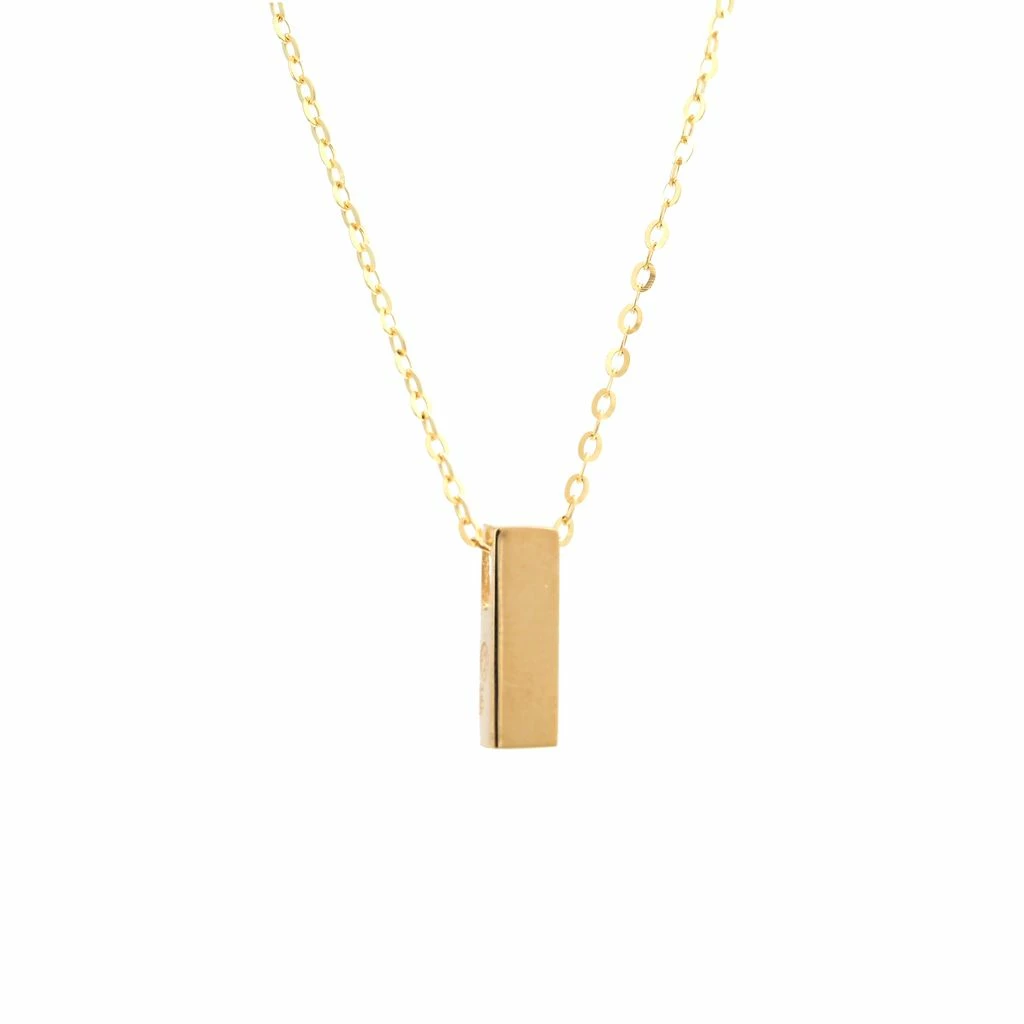 Deals π― Monary 14k Yellow Gold Vertical Bar With 16+2" Chain for π© women βοΈ