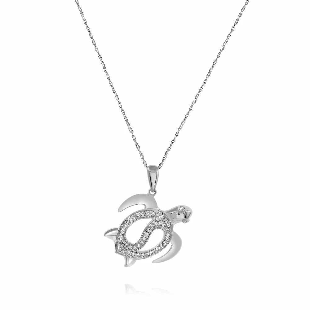 Best deal π₯ Monary Diamond Turtle Pendant Necklace Set in 14K White Gold for π© women β€οΈ
