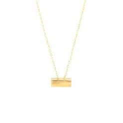 Wholesale 🔥 Monary 14k Yellow Gold Horizontal Bar With 16+2" Chain for 👩 women ⭐