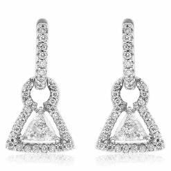 Promo 🎉 Monary Diamond Dangle Earrings Set in 18K White Gold for 👩 women 😀