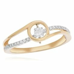 Top 10 ⌛ Monary White Moving Diamond Right-Hand Ring - Set in 14K Yellow Gold for 👩 women 🤩