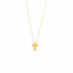 Hot Sale 👏 Monary 14k Yg Gold Cross W/ Diamond With 16+2" Chain for 👩 women 🧨