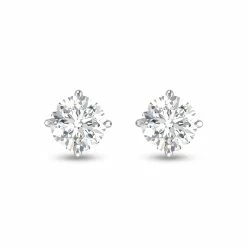 Hot Sale 💯 Monary Lab Grown 1/4 CTW Round Solitaire Diamond Earrings in 14K White Gold for 👩 women 🧨