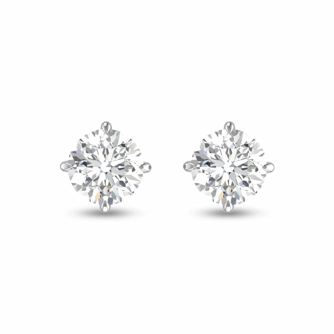 Best Pirce π Monary Lab Grown 1/2 CTW Round Solitaire Diamond Earrings in 14K White Gold for π© women π§¨