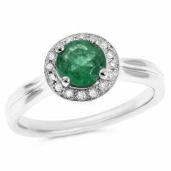 Flash Sale ⌛ Monary Green Emerald & Diamond Fashion Ring for 👩 women 🌟
