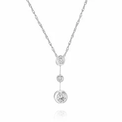 Outlet 🌟 Monary White Diamond Pendant Necklace Set in 14K White Gold for 👩 women 💯