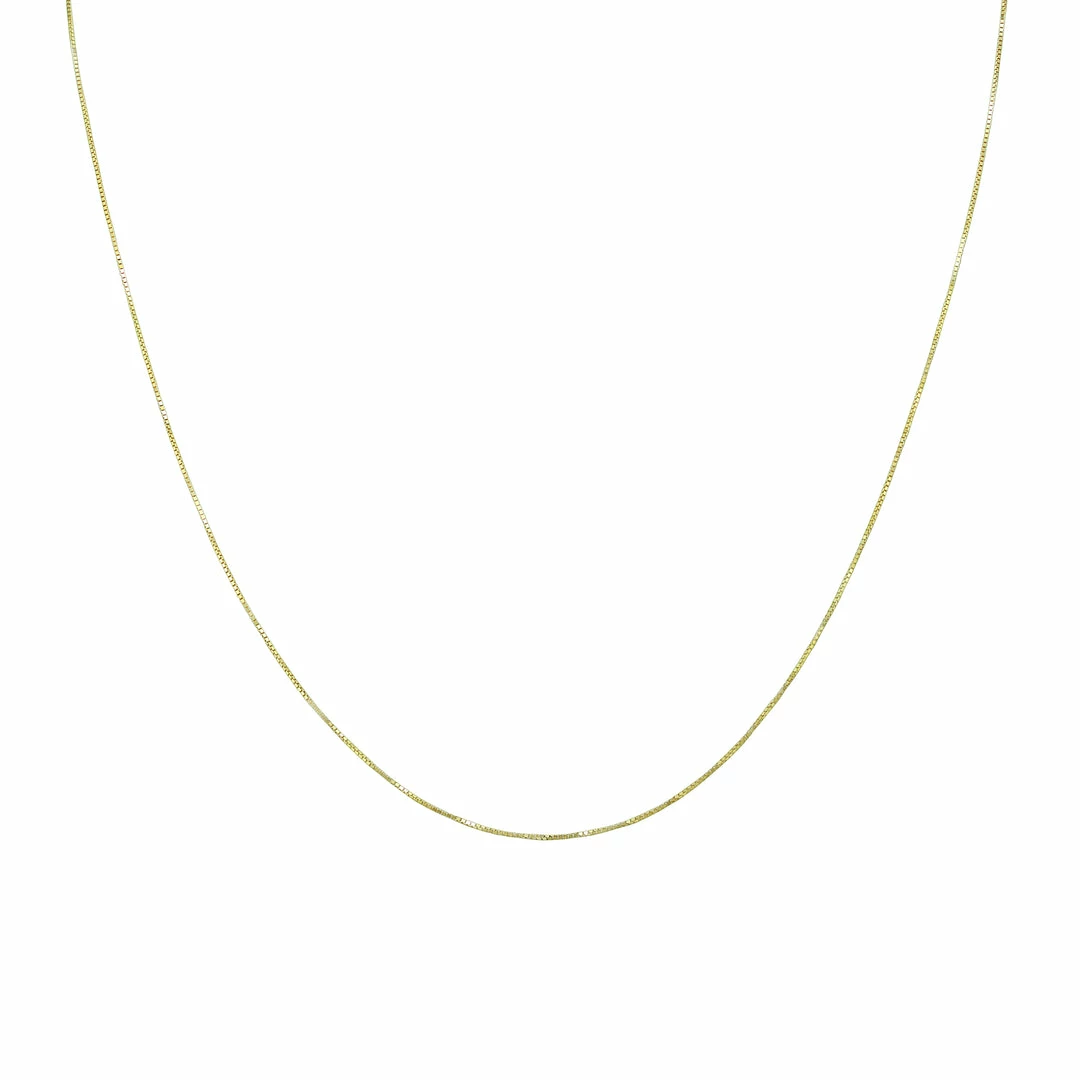 Deals π Monary 10K Yellow Gold 0.6mm Shiny Classic Box Chain with Spring Ring Clasp - 18 Inch for π© women π§¨