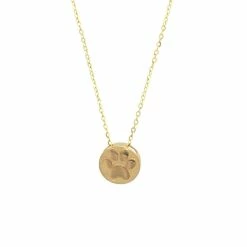 Cheapest ⭐ Monary 14k Yg 🐶 Dog Paw Pendant With Chain (16+2") for 👩 women 🔔