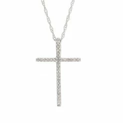 Outlet ✔️ Monary Small Prong Cross Necklace (Wg) for 👩 women ⌛