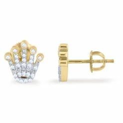 Cheap ⭐ Monary 10K Yellow Gold Earrings with 0.16 ct. Diamonds for 👩 women 😉