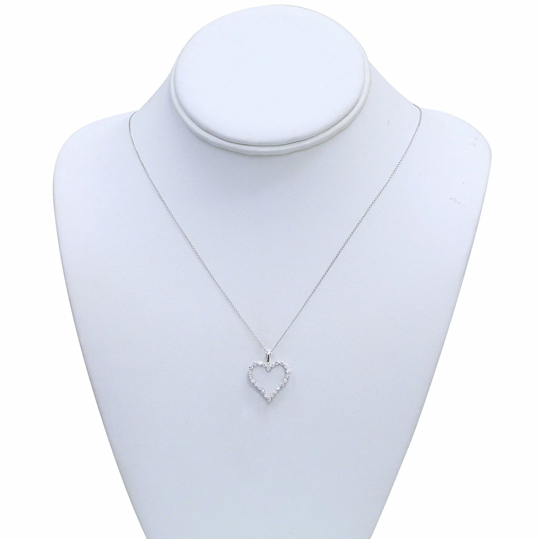 Buy π Monary 1/2 CTW Diamond Heart Pendant in 14K White Gold for π© women π₯ - Image 3