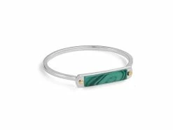 Flash Sale 🥰 Monary Malachite Small ID Cuff Bracelet in Sterling Silver for men 😀