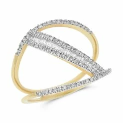 Brand new 💯 Monary Diamond Right Hand Ring - Set in 14K Yellow Gold for 👩 women 😀