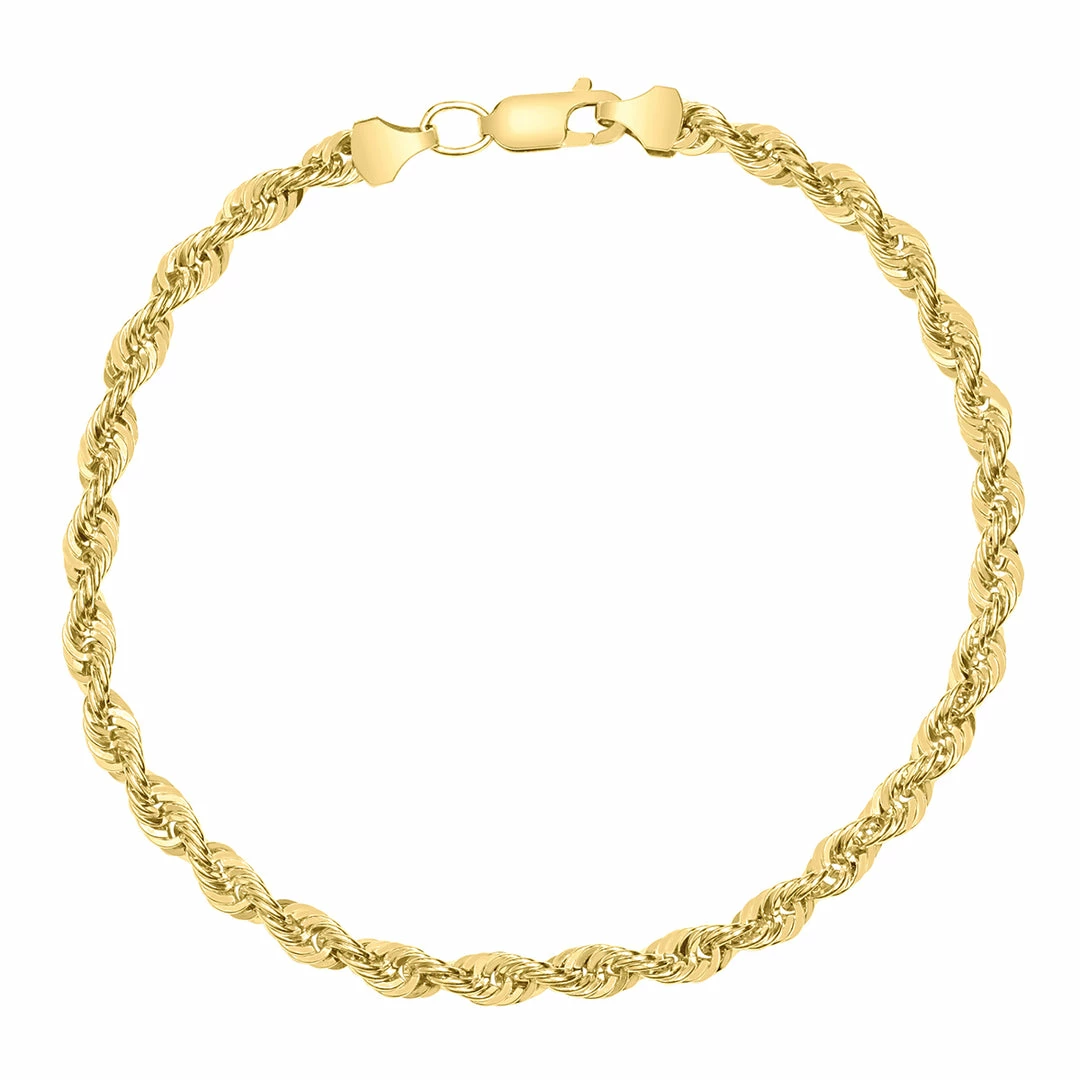 Best Pirce π Monary 14K Yellow Gold Filled 4.5MM Rope Chain Bracelet with Lobster Clasp for π© women π₯°
