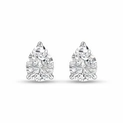 Brand new ⭐ Monary Lab Grown 1 CTW Pear Shaped Solitaire Diamond Earrings in 14K White Gold for 👩 women ✨