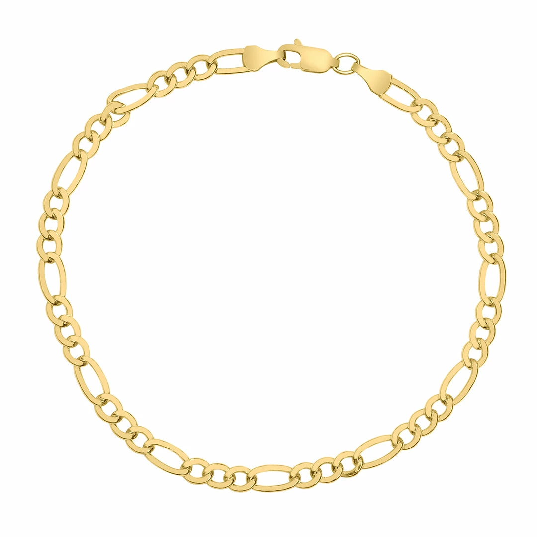 Hot Sale π Monary 14K Yellow Gold Filled 4.3MM Figaro Bracelet with Lobster Clasp for π© women β¨