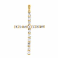 Budget 🔔 Monary 14K Yellow Gold Pendants with 1.02 ct. Diamonds for 👩 women 🎉