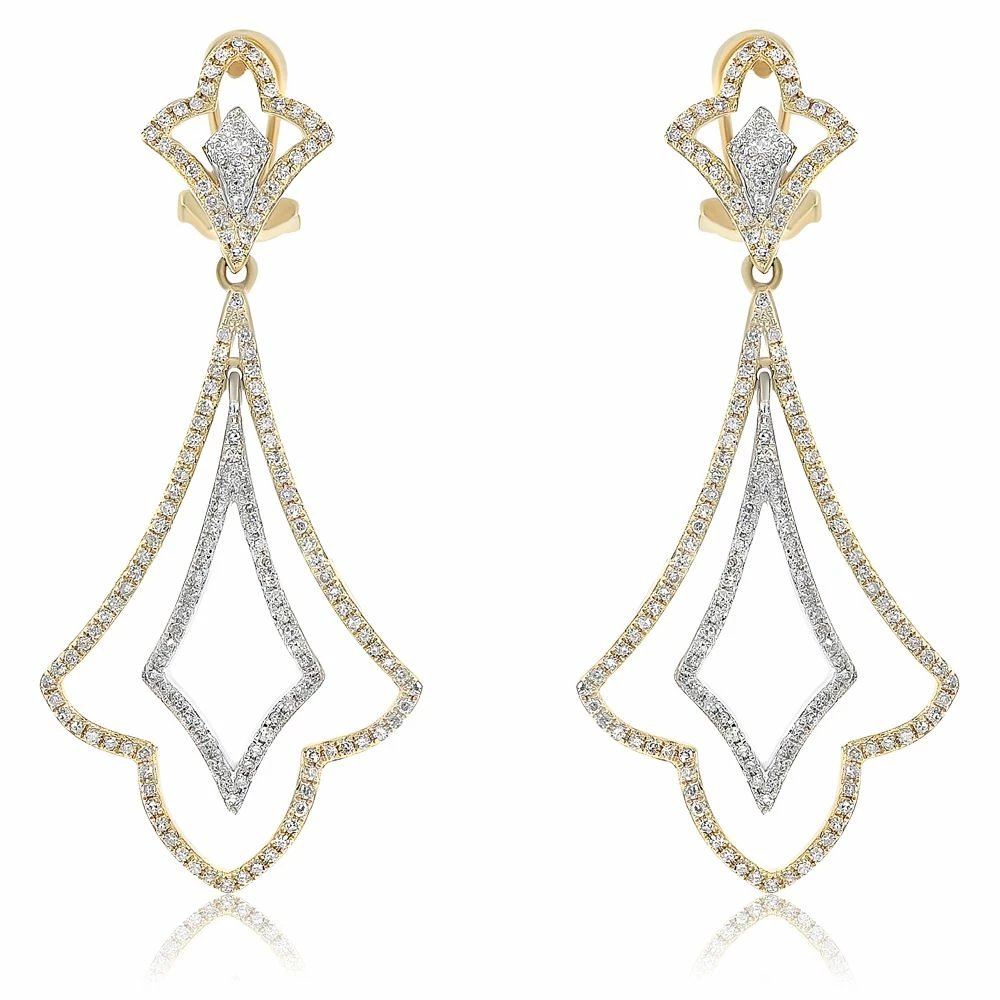 Best Sale βοΈ Monary Diamond Dangle Earrings Set in 14K Yellow Gold for π© women π