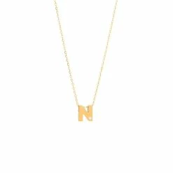 Flash Sale ✨ Monary 14k Yg Initial N W/ Diamond And Chain (16+2") for 👩 women ❤️