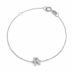 Cheapest 👍 Monary Diamond Intiial"R" Bracelet (Wg/7"+1") for 👩 women 💯