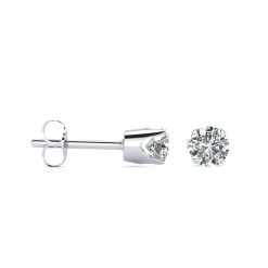 New 🎉 Monary 1/2 Carat Round Moissanite Stud Earrings in White Gold Filled for 👩 women 👏