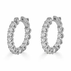 Cheapest 🥰 Monary 14K White Gold Earrings with 4.3 ct. Diamonds for 👩 women ⌛