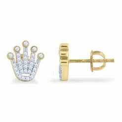 Best deal ❤️ Monary 10K Yellow Gold Earrings with 0.25 ct. Diamonds for 👩 women 💯
