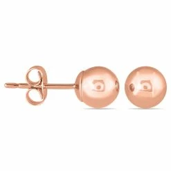 Wholesale 😀 Monary 10K Rose Gold 5mm Ball Stud Earrings for 👩 women 😀