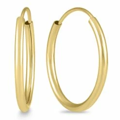 Best deal 🤩 Monary 17mm Endless 14K Yellow Gold Filled Small Hoop Earrings for 👩 women 🛒