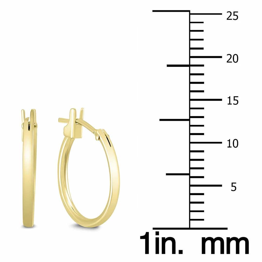 Best deal π Monary 14MM Hoop Earrings in 14K Yellow Gold for π© women π - Image 2