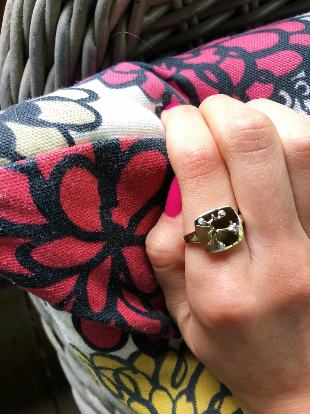 Wholesale βοΈ Monary Sagittarius Archer Blue Topaz & Diamond Constellation Signet Ring in 14K Yellow Gold Vermeil on Sterling Silver for π© women β¨ - Image 2