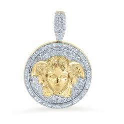 Wholesale 👏 Monary 14K Yellow Gold Pendants with 0.17 ct. Diamonds for 👩 women 🌟