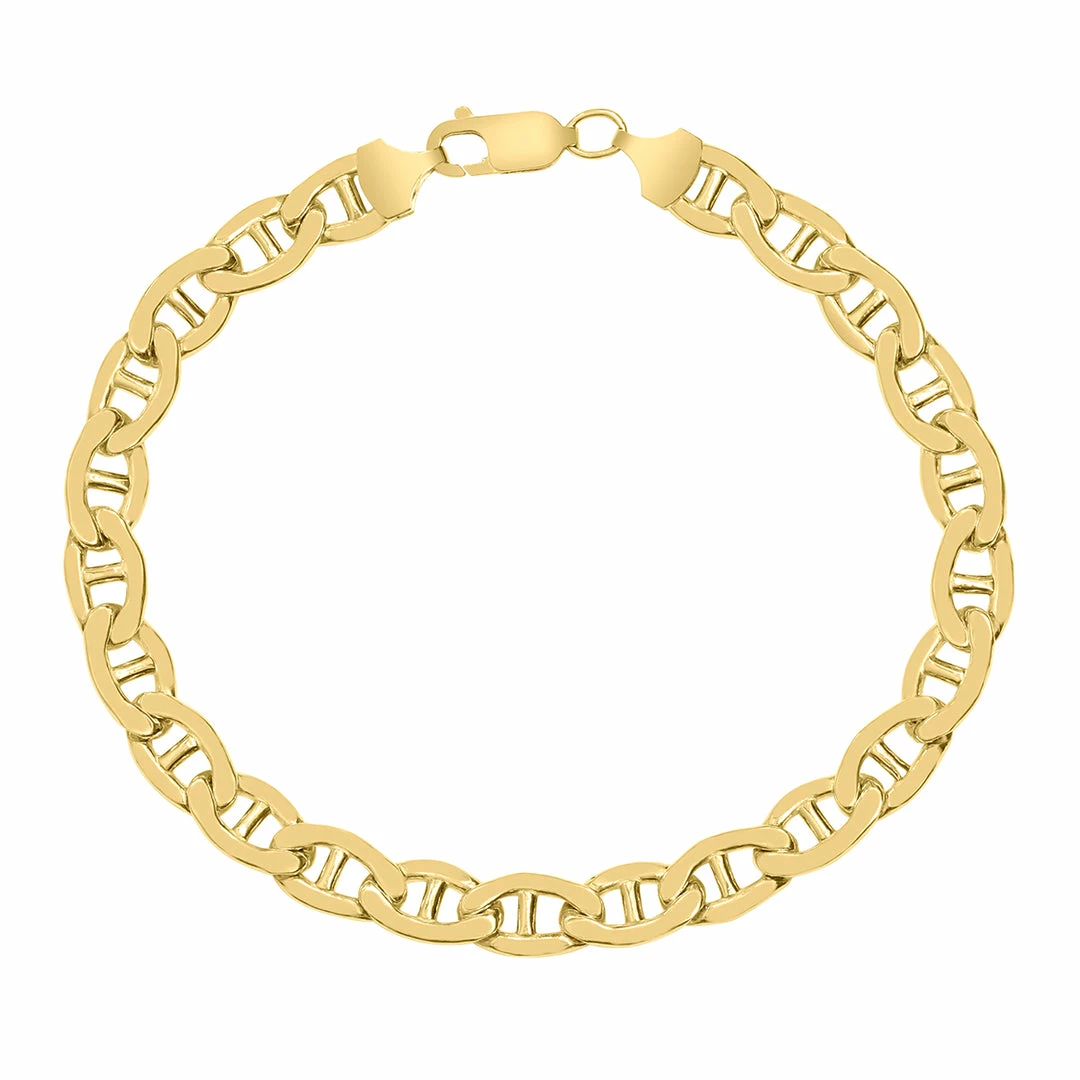 Top 10 β€οΈ Monary 14K Yellow Gold Filled 7.4MM Mariner Link Chain Bracelet with Lobster Clasp for π© women π