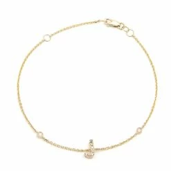 Buy ❤️ Monary Diamond Initial Fashion Bracelet "J" (14k) (6+1") for 👩 women 🥰