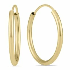 Best deal 🎁 Monary 16MM Endless Hoop Earrings in 14k Yellow Gold for 👩 women 🤩