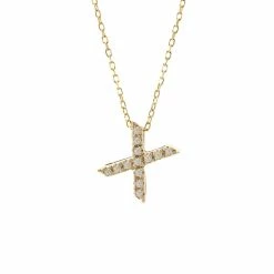 Buy 🥰 Monary Diamond Intiial Necklace (14ky) for 👩 women 💯