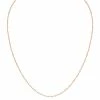 Best Pirce 💯 Monary 14K Pink Gold 1.5MM Dainty Paperclip Necklace With Lobster Clasp - 16 Inch for 👩 women 🔥