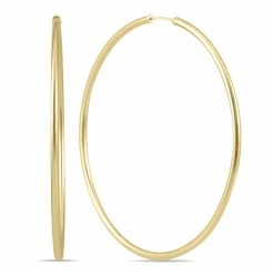 Wholesale 🤩 Monary 60MM Endless Hoop Earrings 14k Yellow Gold for 👩 women 👏
