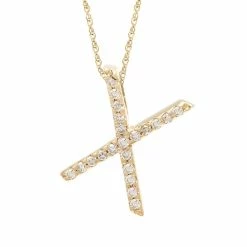 Cheapest 🔥 Monary Diamond "X" (Yg/With Chain) Initial for 👩 women 👏