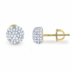 Best deal 😍 Monary 10K Yellow Gold Earrings with 0.33 ct. Diamonds for 👩 women 🎁